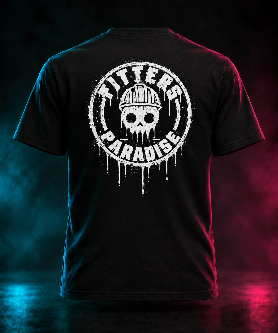 Black Fitters Paradise t-shirt with large dripping back logo
