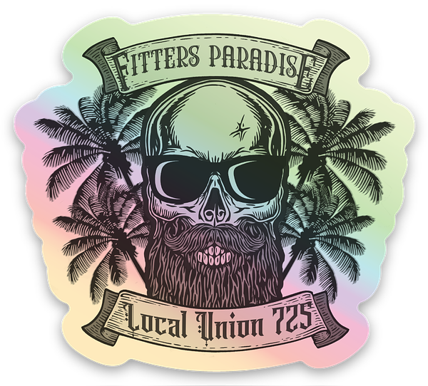 Fitters Paradise holographic sticker