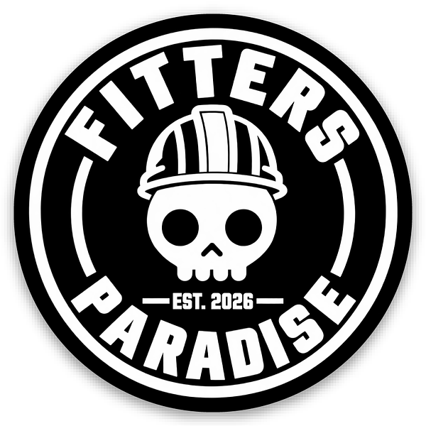 Fitters Paradise black logo sticker