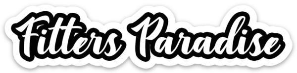 Fitters Paradise script sticker